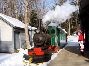 santa and the train