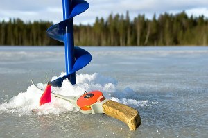 ice fishing sebago